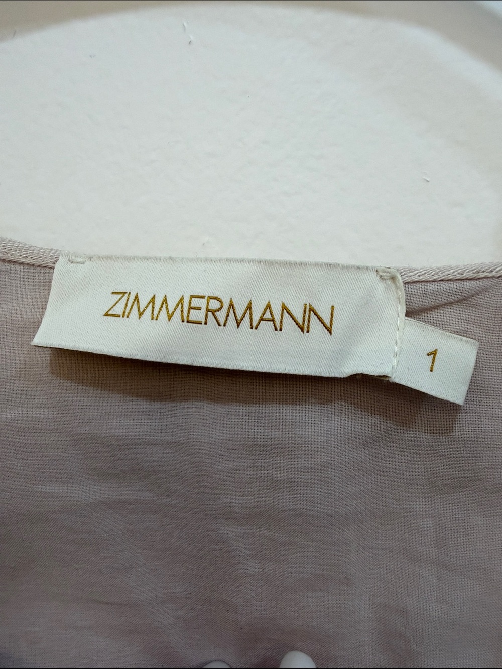 Zimmermann Pale Blush Ruffled V-Neck Puff Sleeve Crop Top - Small - Picture 6 of 8